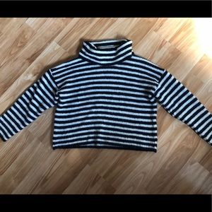 Cropped striped sweater